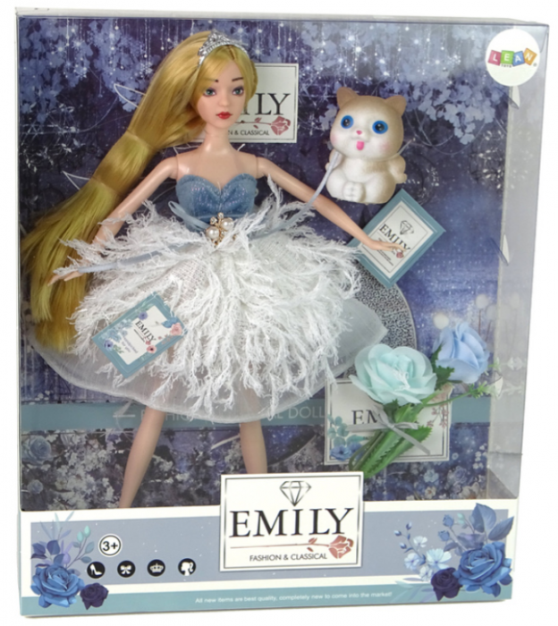 Păpușa Emily cu Pisicuță Albă și Flori [5]