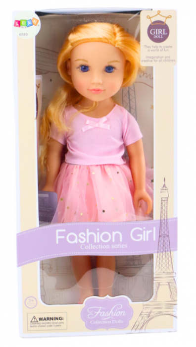 Păpușă în rochie cu tulle, roz, păr blond [4]