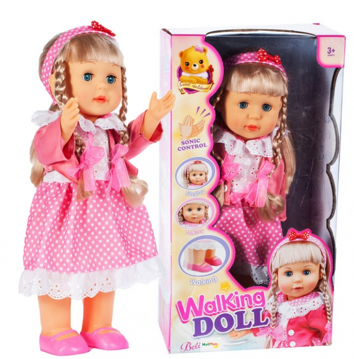 Păpușă interactivă Belinda – merge, vorbește și cântă – 42 cm, păr blond [1]