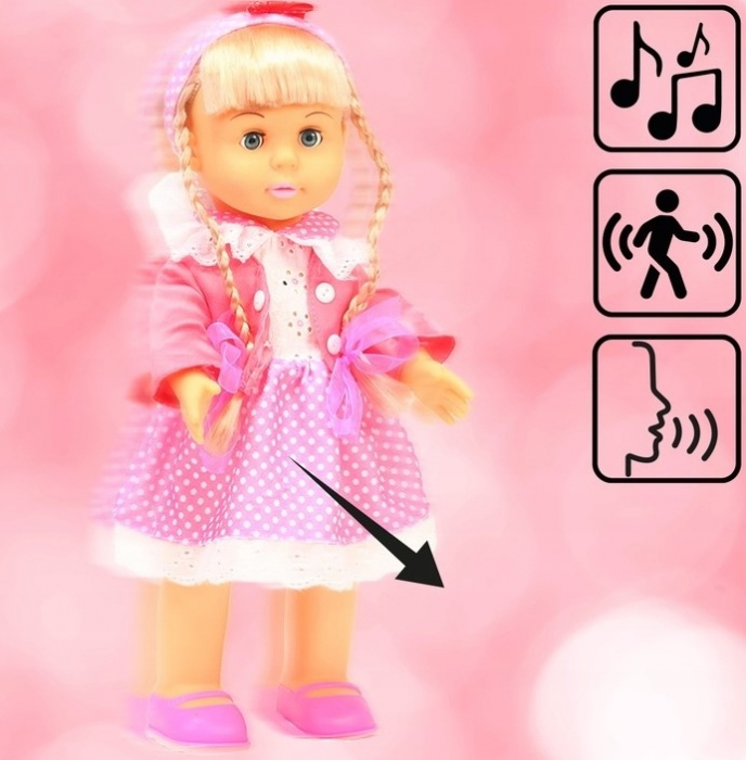 Păpușă interactivă Belinda – merge, vorbește și cântă – 42 cm, păr blond [6]