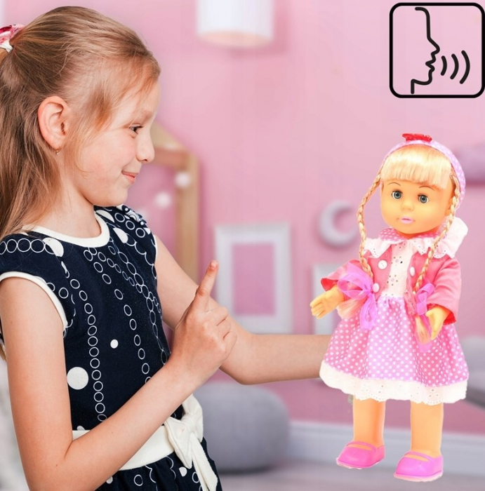 Păpușă interactivă Belinda – merge, vorbește și cântă – 42 cm, păr blond [5]