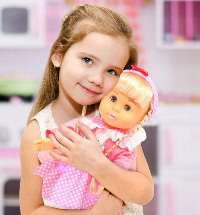 Păpușă interactivă Belinda – merge, vorbește și cântă – 42 cm, păr blond [7]