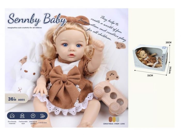 Păpușă „Oliwia” – 30 cm (12 inch), cu Păr Blond – Stilată și Delicată [1]