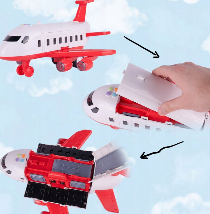 Parcare Pliabilă Mare cu Avion și Macara – Set Complet [8]