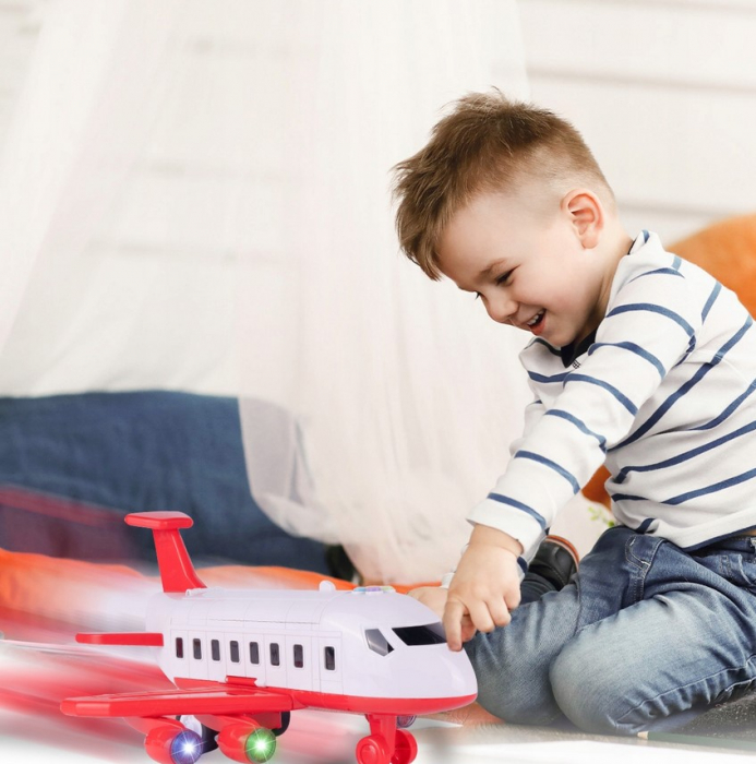 Parcare Pliabilă Mare cu Avion și Macara – Set Complet [5]