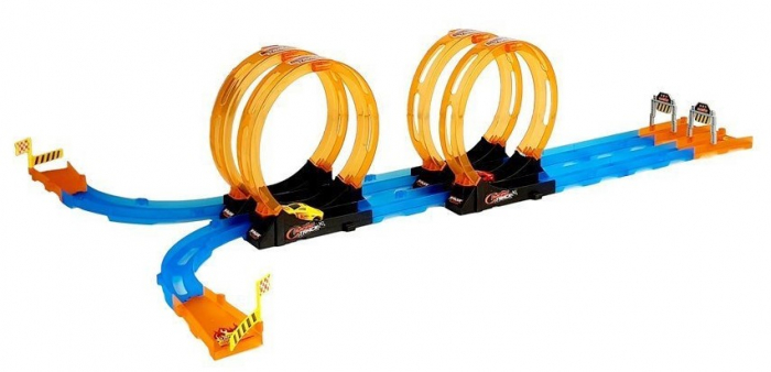 Pistă de curse cu 4 bucle, două mașini - 181 cm [2]