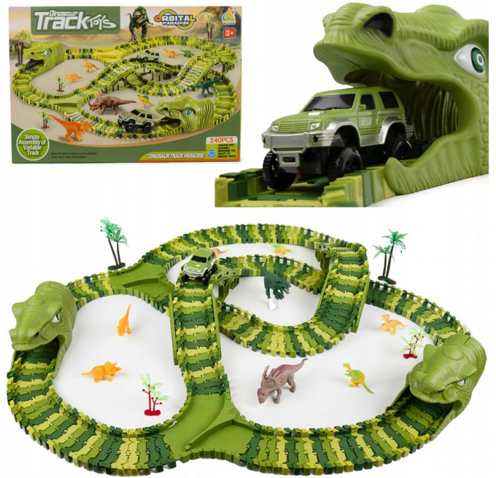 Pistă de Curse MEGA XXXL DINOZAUR – Dino Park 240 piese [10]