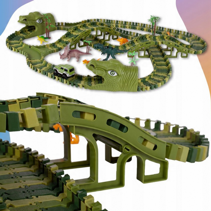Pistă de Curse MEGA XXXL DINOZAUR – Dino Park 240 piese [6]