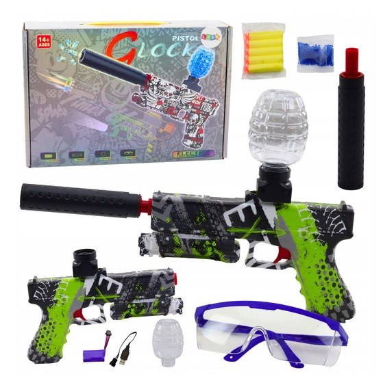 Pistol 2în1 pentru bile gel și săgeți din spumă cu apă [1]