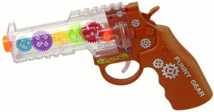 Pistol Colorat cu Lumini Ton Maro [1]
