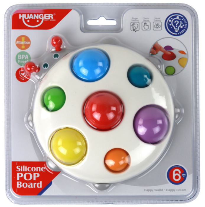 Placă din Silicon Pop It Educativ Buburuza Colorată [4]