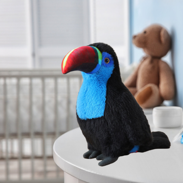 Plus Mascotă Toucan Albastru – Jucărie Moale și Drăgălașă, 40 cm [3]