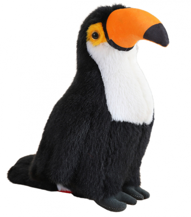 Plus Mascotă Toucan Drăgălaș Alb și Negru – 30 cm [2]
