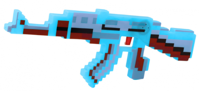 Pușcă pixel albastră, 39 cm, cu lumini și sunete [2]