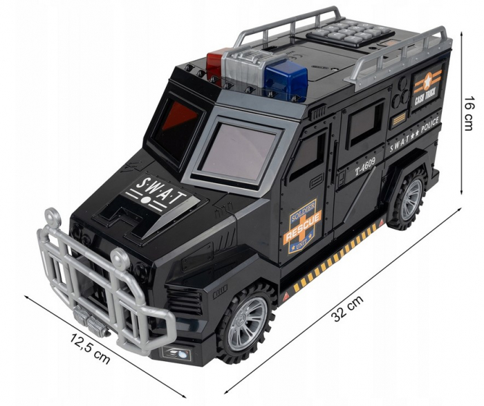 Pușculiță Mașină Poliție SWAT – Safe Car cu Cod PIN [3]