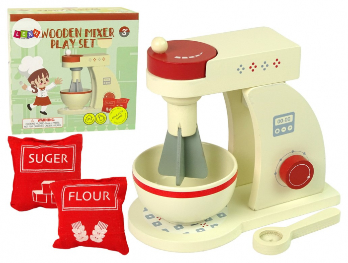 Robot de bucătărie / Mixer din lemn cu accesorii – pentru bucătăria copiilor [1]