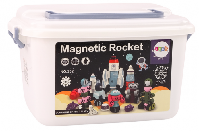 Set Blocuri Magnetice Rachetă Spațială – 56 piese [3]