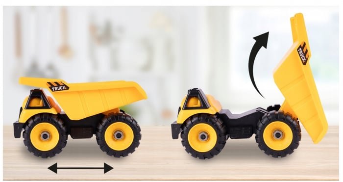 Set Camion Platformă cu Vehicule de Construcții – Vehicule Demontabile [5]