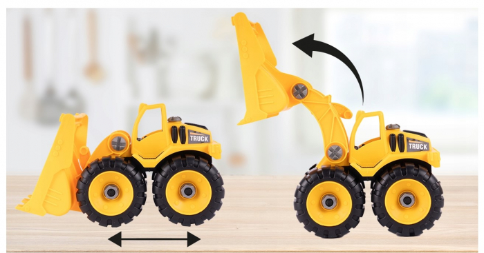 Set Camion Platformă cu Vehicule de Construcții – Vehicule Demontabile [6]