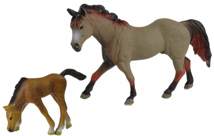 Set de 2 figurine: Cal cu mânz și cai Capricorn [2]