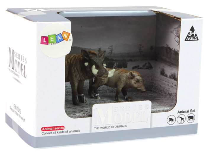 Set de 2 Figurine Porc African cu Pui [3]