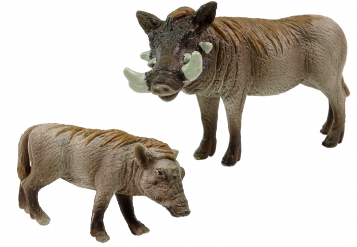 Set de 2 Figurine Porc African cu Pui [2]