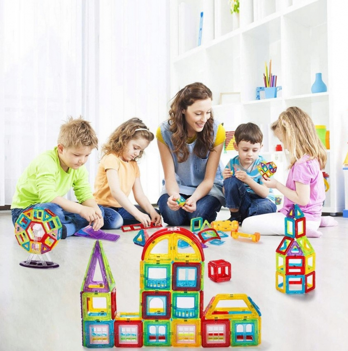 Set de Blocuri Magnetice 3D – 45 Piese [2]