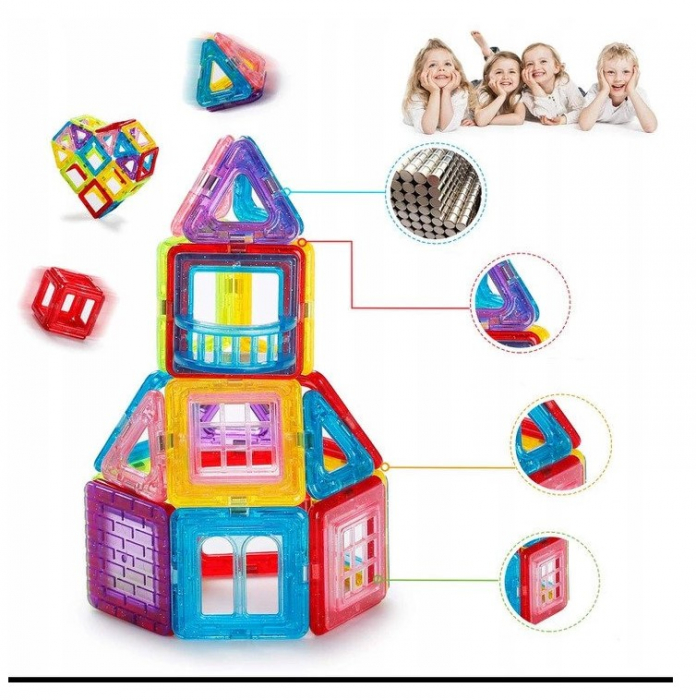 Set de Blocuri Magnetice 3D – 45 Piese [5]