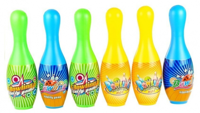 Set de bowling cu 6 popice + minge de bowling – joc sportiv [3]