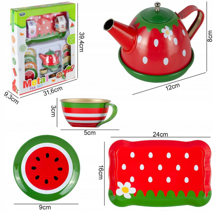 Set de Ceai din Metal – Joc de Servire Elegant pentru Copii [2]