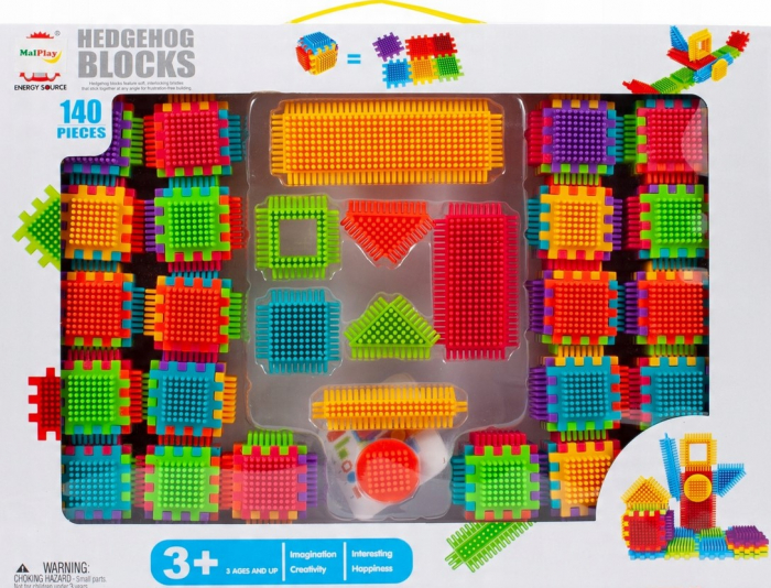 Set de Construcție „Arici – Wafele”, 140 Piese – Cutie cu Mâner [6]