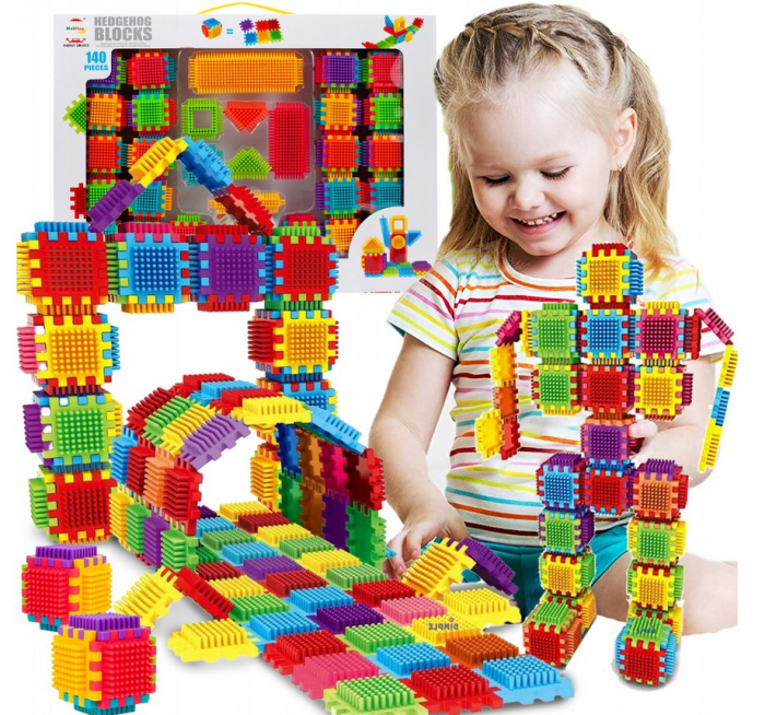 Set de Construcție „Arici – Wafele”, 140 Piese – Cutie cu Mâner [2]