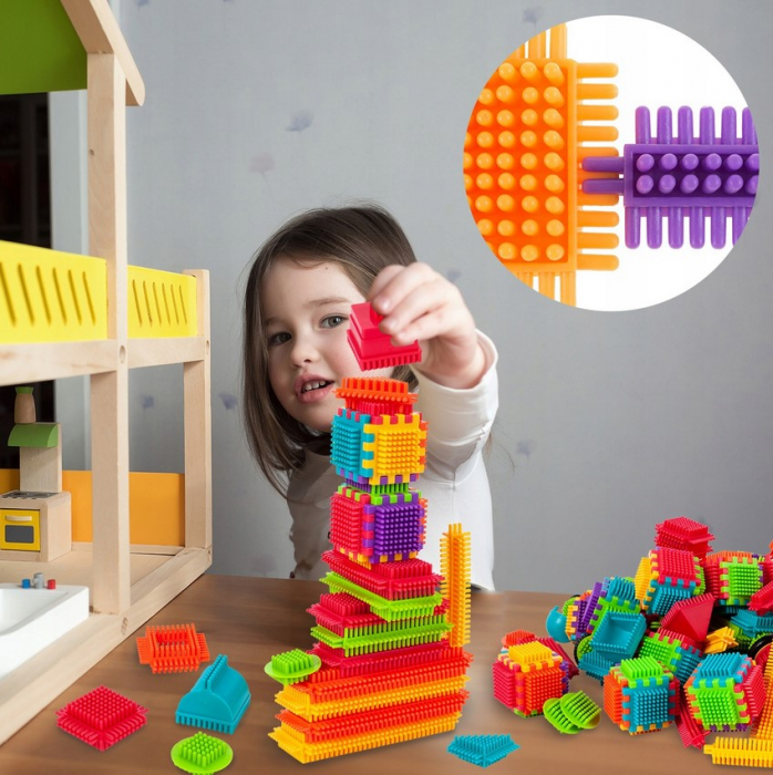 Set de Construcție „Arici – Wafele” în Găleată – 200 Piese [8]