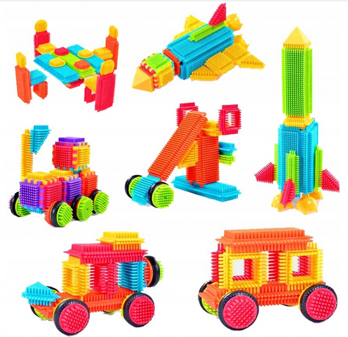Set de Construcție „Arici – Wafele” în Găleată – 200 Piese [4]