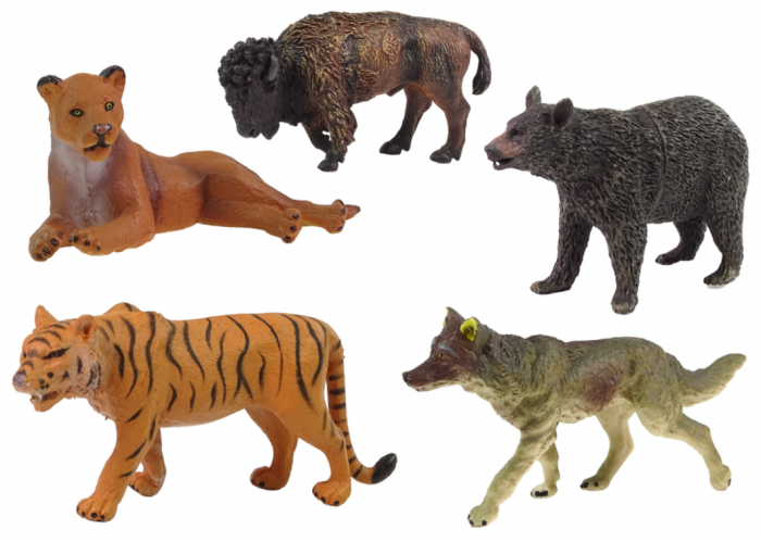 Set de figurine cu animale din pădurile africane: Urs și Tigru. [3]