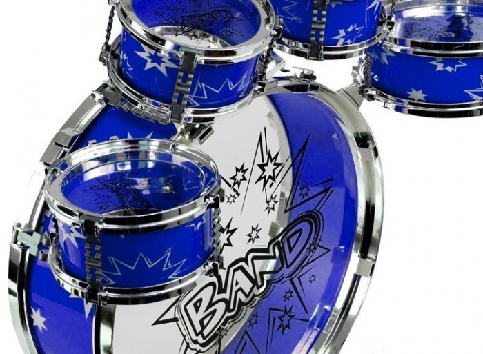 Set de Tobe cu 6 Piese și Cinel – Pentru Micii Toboșari | Culoare Albastră [2]