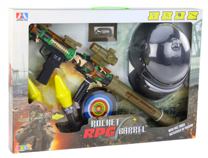 Set Militar cu Bazooka RPG, Cască Tracza și Gloanțe din Spumă [3]