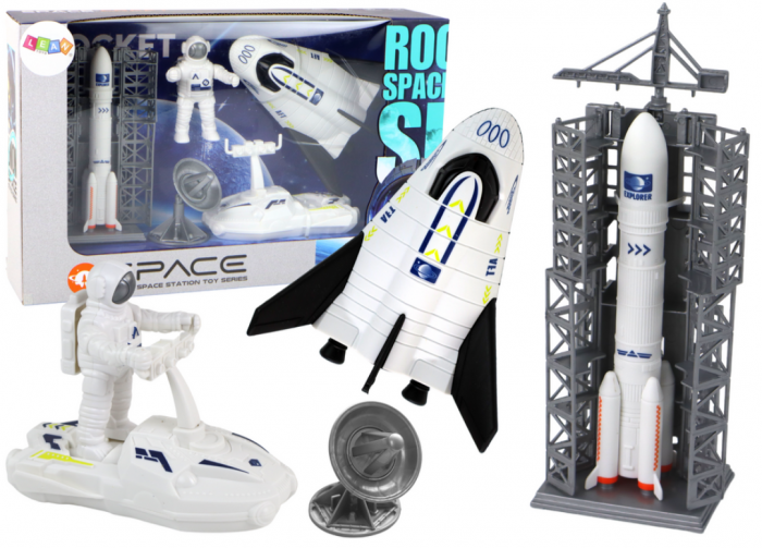 Set Misiune Spațială Rachetă Spațială Astronaut Navă Spațială 5 piese [1]
