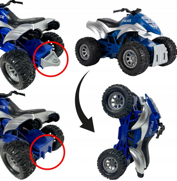 Set Poliție – Quad și Barcă cu Motor 1:16 [8]