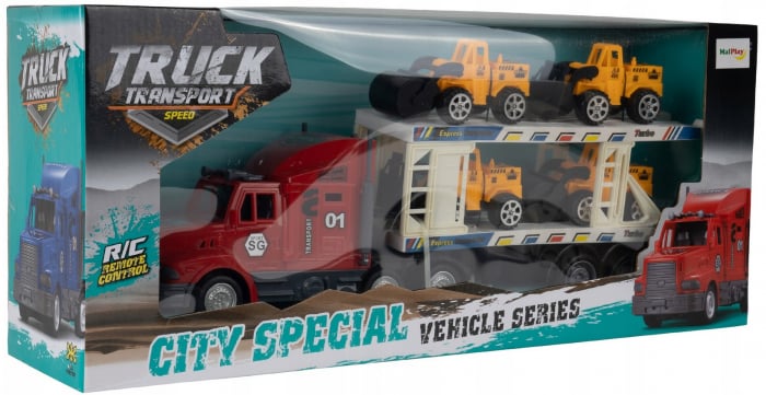 Set RC – Camion de Tractare cu 4 Vehicule de Construcție [9]