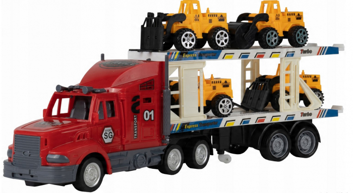 Set RC – Camion de Tractare cu 4 Vehicule de Construcție [8]