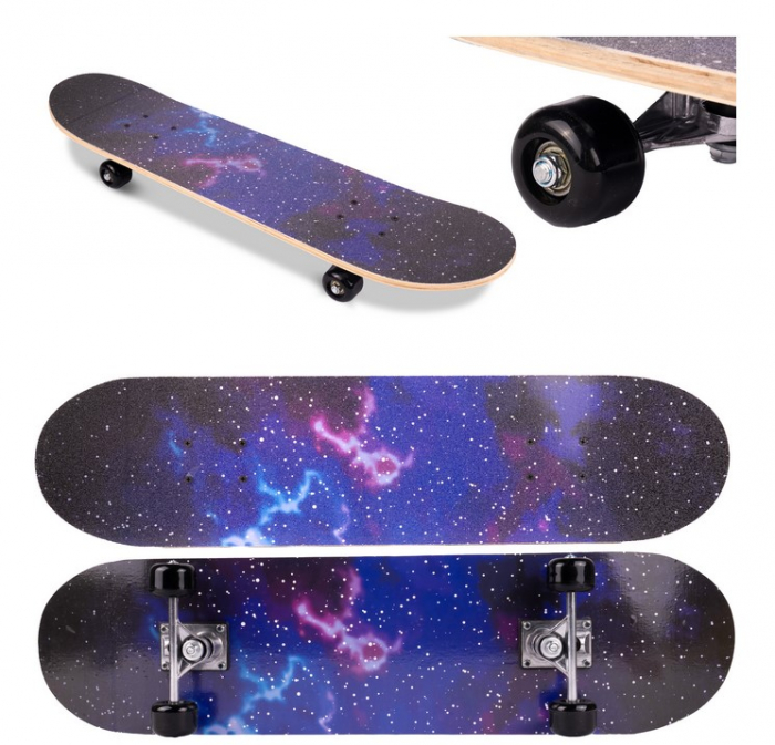 Skateboard cu imprimeu dublu – Galaxy [1]