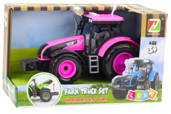 Tractor de Fermă Roz, cu Baterii, Lumini și Sunete [4]