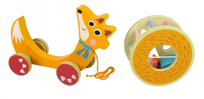 Vulpe de tras pe roți cu sortator de forme din lemn [4]