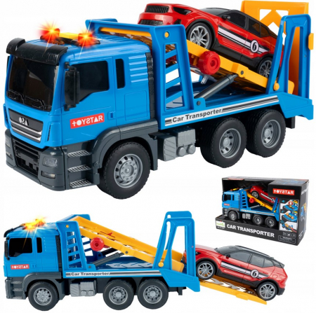 Masini si motociclete - Camion Platformă – Asistență Rutieră cu Rampă, Lumină, Sunet și Tracțiune