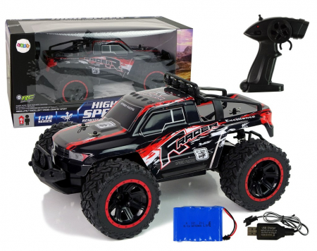 Jucarii cu telecomanda - Mașină Off-Road telecomandată 2.4 GHz cu amortizoare 1:12 Roșu