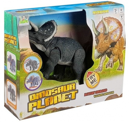 Dinozaur Mare Triceratops Gri – Cu Baterii [4]