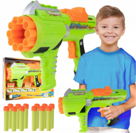 Pusti si pistoale - Pistol cu Gloanțe din Spumă – Set Complet cu 12 Proiectile