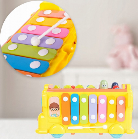 Cub Educativ cu Țambal și Ciocănel – Jucărie Multifuncțională pentru Copii [6]