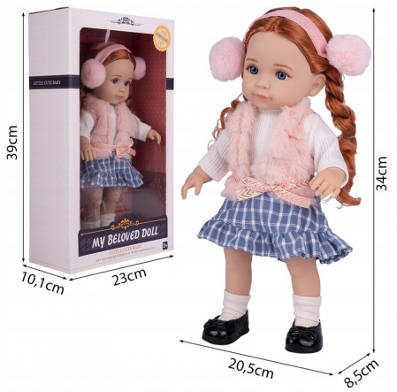 Păpușă Fetiță – 36 cm – Cu Membre Mobile și Păr Lung – Păpușică Drăgălașă [2]